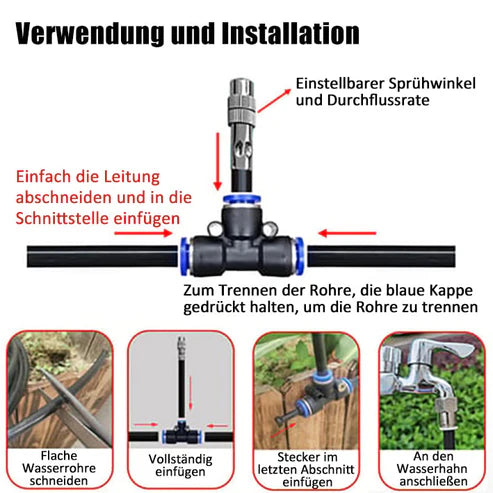 🔥Last day 50% off✨🌱360° curved garden automatic watering system