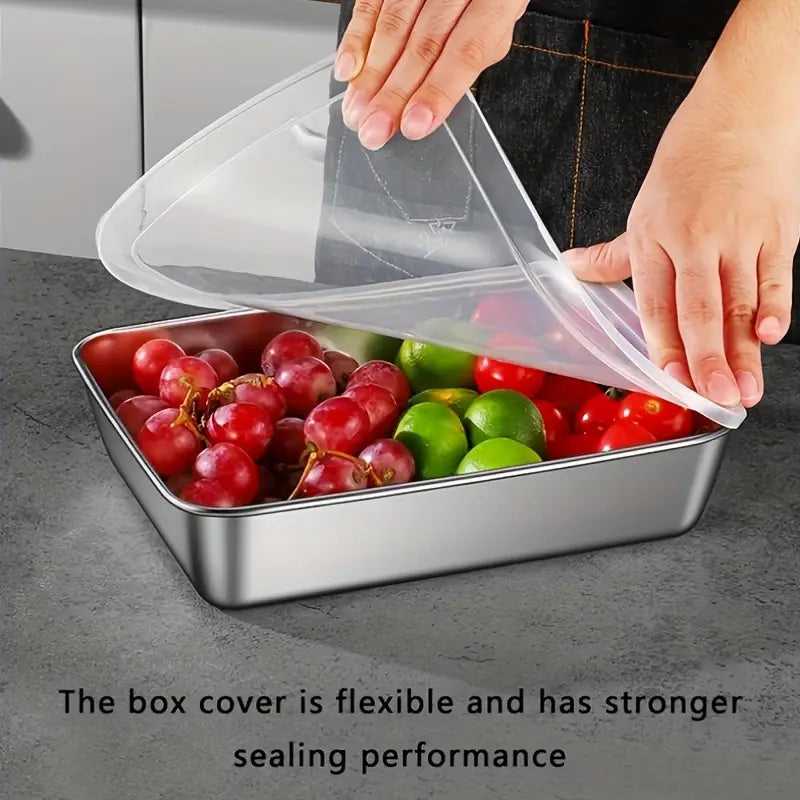 Non Stick Baking Pan Food Storage Box with Cover Pack of 2 🔥🔥
