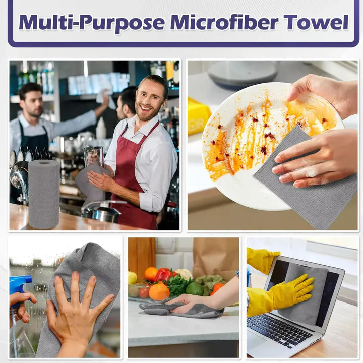 Purely™ Microfiber Cleaning Cloth Roll | Reusable & Super Absorbent