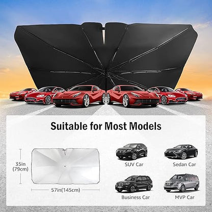 Essntials Car-Umbrella + 4 Window Covers