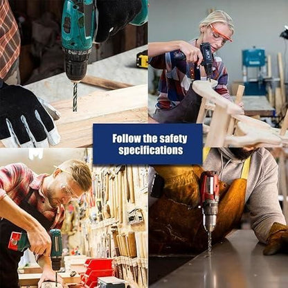 High-Strength 4-Flute Serrated Eccentric Drill Bit Kit - (Set of 13)