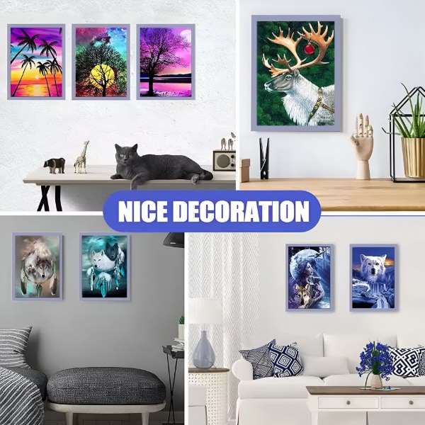 Picture frame set to match any décor (5 pieces) | FRAMEMAG