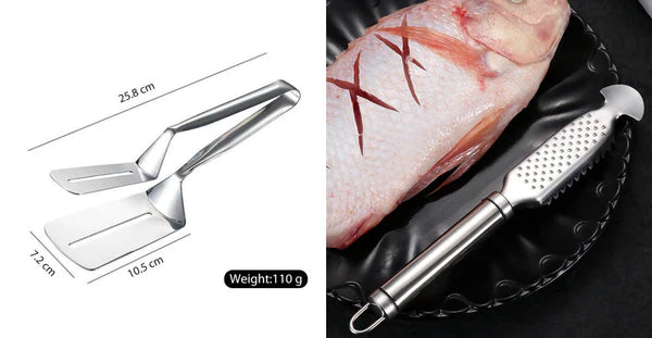 🔥Double-sided stainless steel spade clip🍳