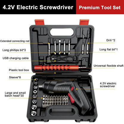 Cordless hand drill High power hand drill Hardware tools Multi-function power tools 47 pieces