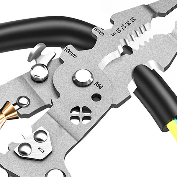 Tijdelijke halfjaarlijkse uitverkoop🌟Multifunctionele opvouwbare draadstripschaar met elektrische test